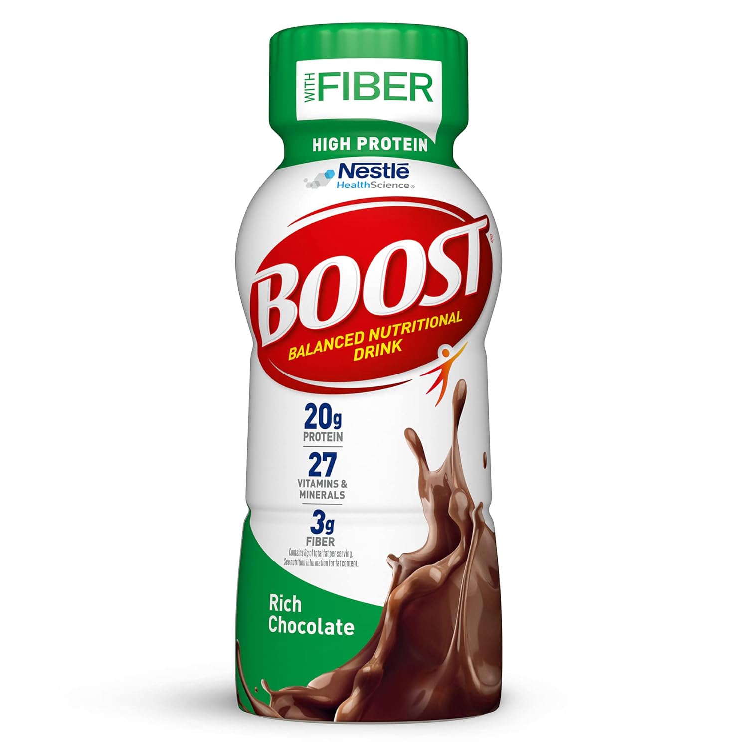 24-Pack BOOST Rich Chocolate Protein & Fiber Drink