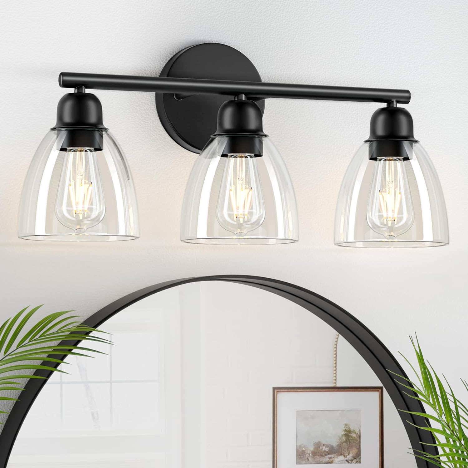 FOLKSMATE 3-Light Bathroom Light Fixtures for Modern Spaces