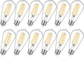 ST58 Antique Filament LED Bulbs 12-Pack - 850 Lumens Warm White