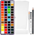 MeiLiang Watercolor Paint Set 52 Colors in Half Pans - Portable Travel