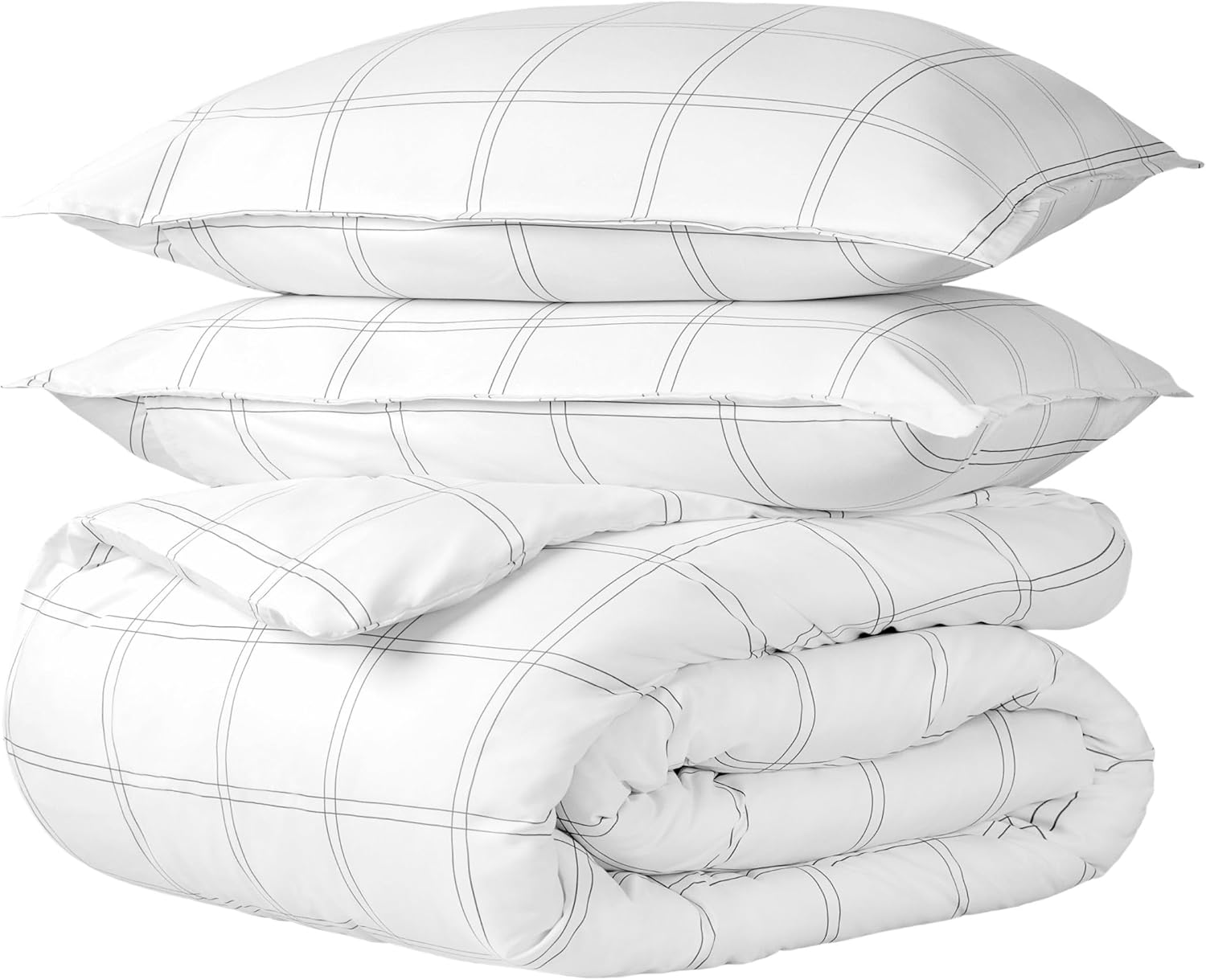 Bare Home Queen Size Duvet Cover Set - Soft Textured Bedding