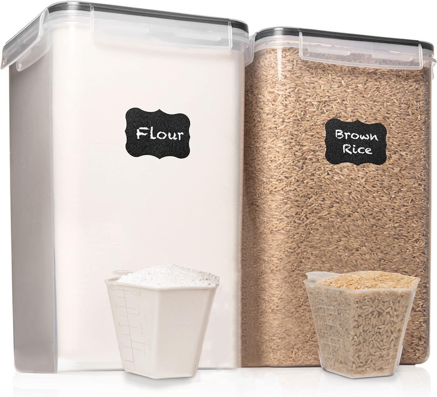 Large Food Storage Containers with Lids - 2 PC Airtight Set