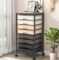 Rolling Carts with Wheels 8-Drawer Utility Cart - Compact Mobile