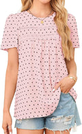 Summer Crewneck Chiffon Tops for Women Short Sleeve Style