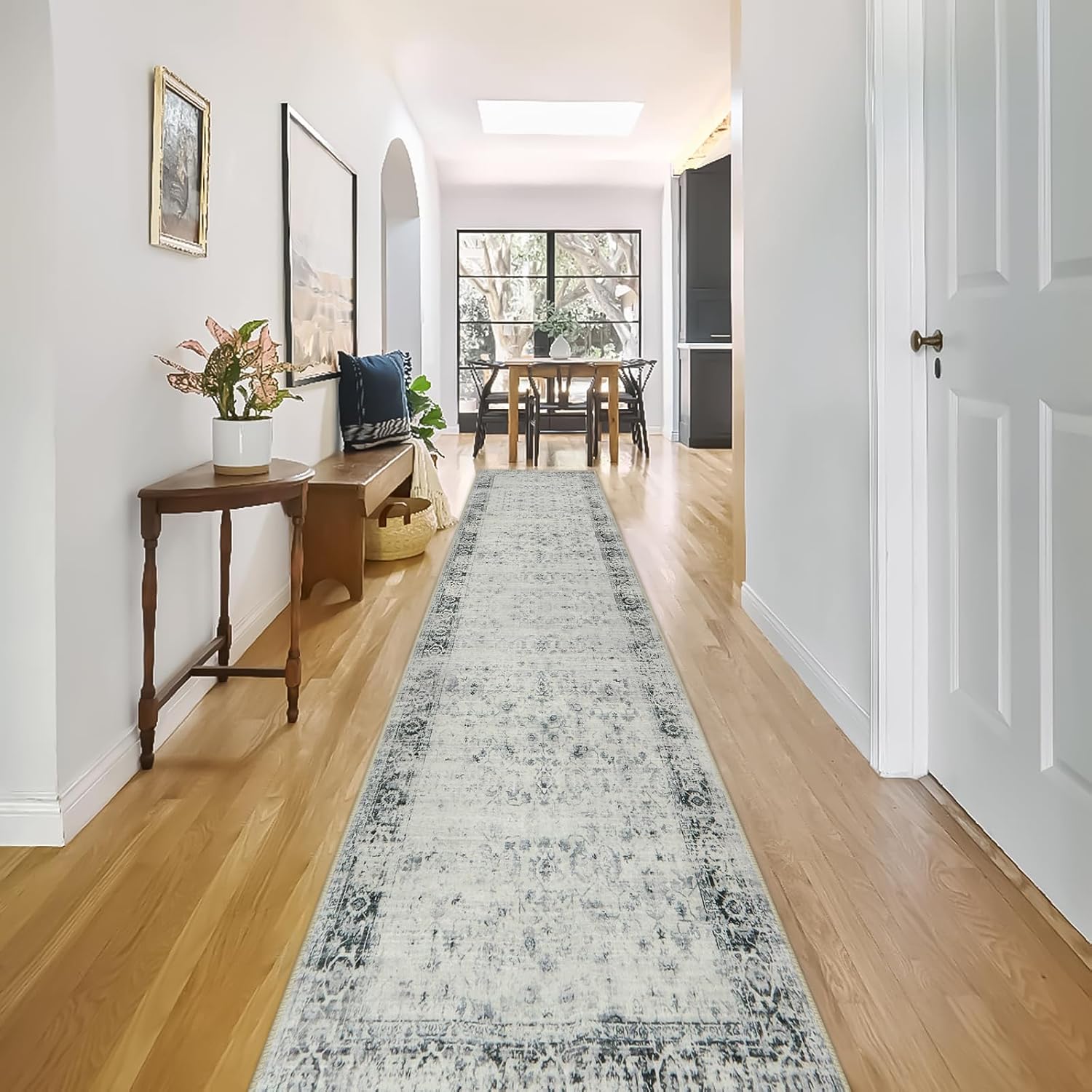 Morebes Vintage 12ft Runners for Hallways, Soft Non-Slip Rug