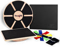 Versatile Wooden Wobble Balance Board - Core & Mobility Trainer
