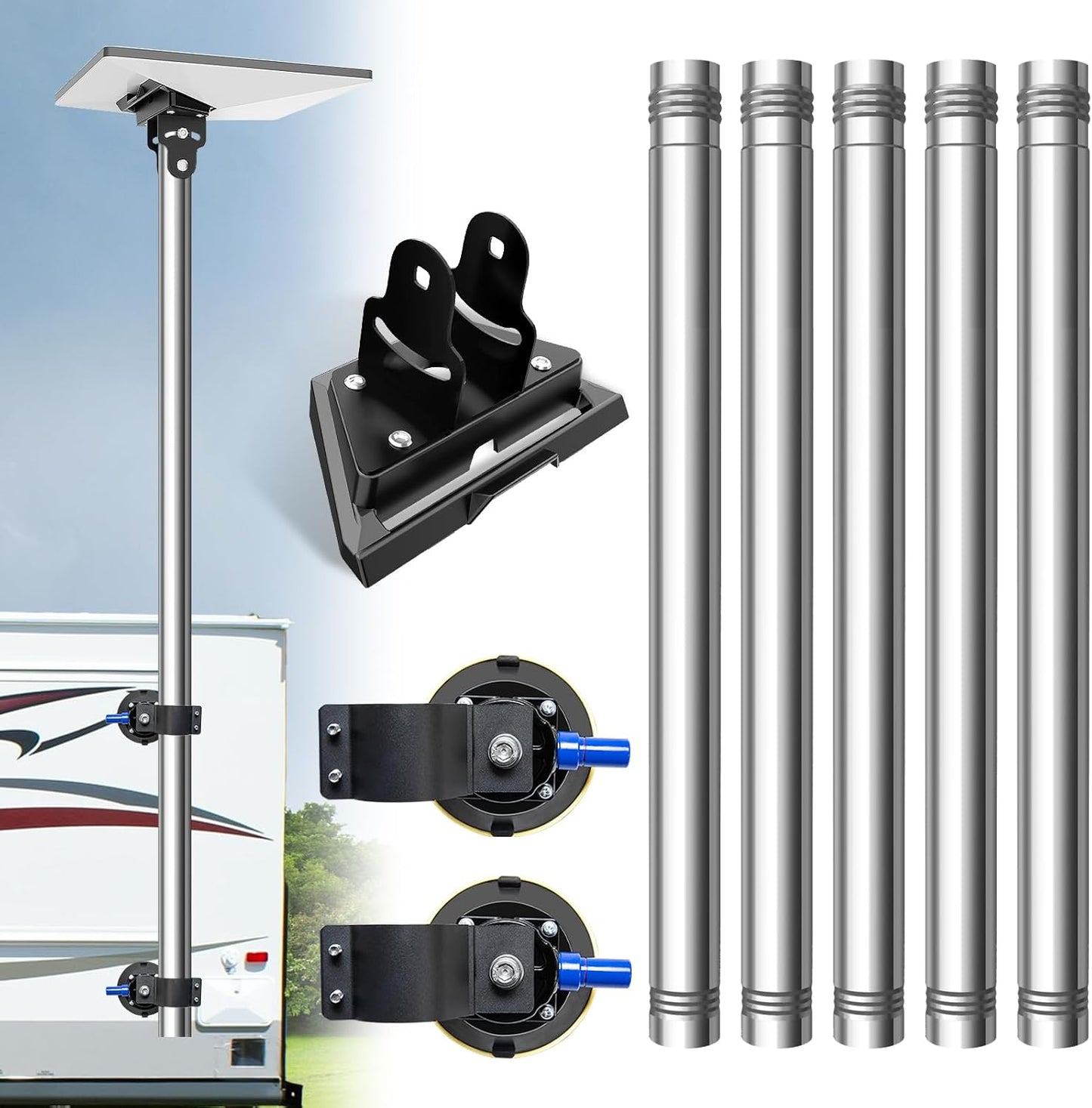 Starlink Mini Pole Mount for RVs, Trucks, and Vans - 8 Ft Kit