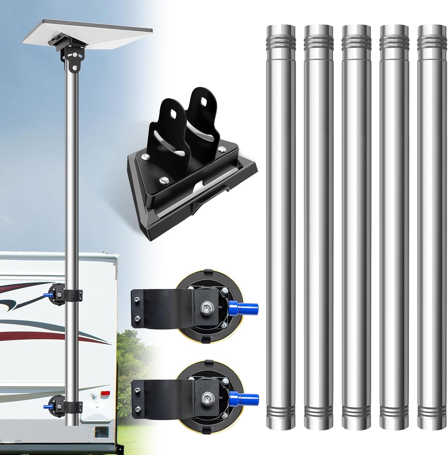 Starlink Mini Pole Mount for RVs, Trucks, and Vans - 8 Ft Kit