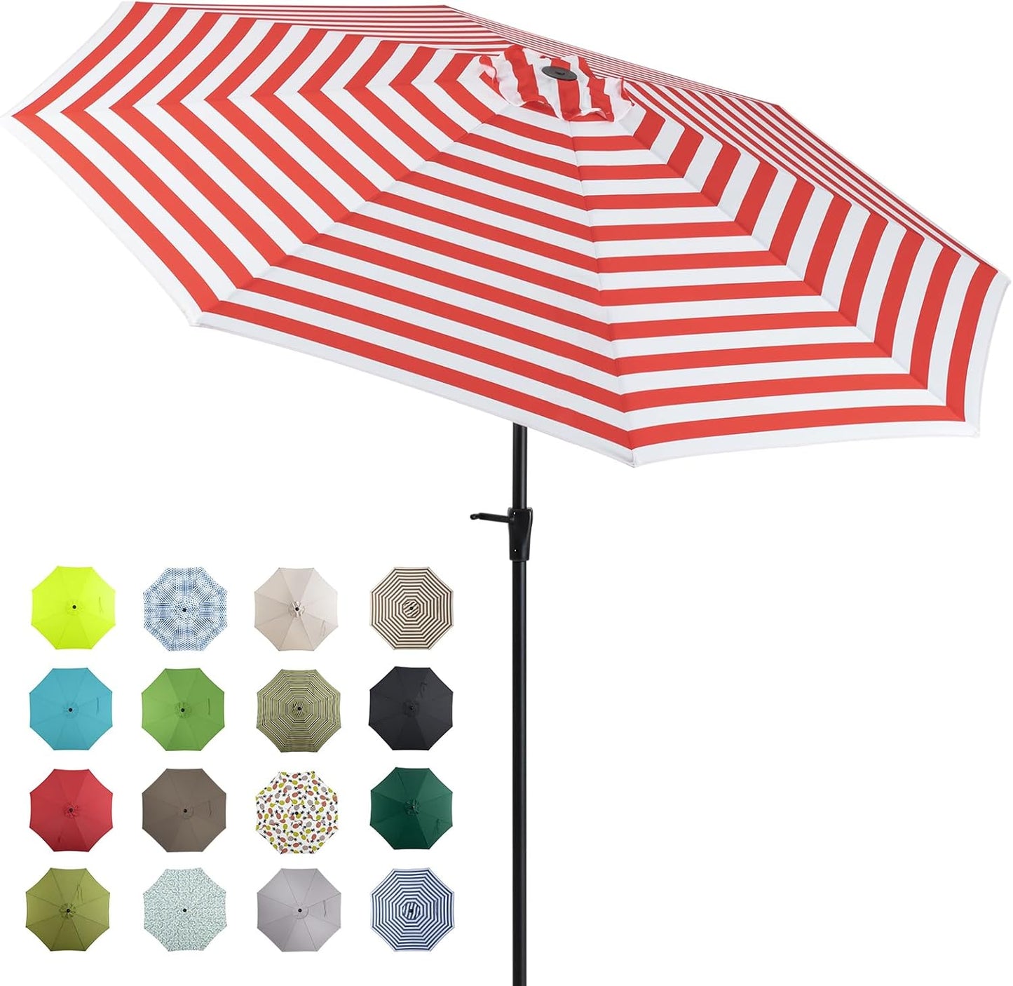 Tempera Patio Market Outdoor Table Umbrella with Auto Tilt