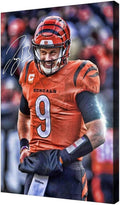 Bengals Joe Burrow Poster Canvas Wall Art - Team Pride Gift
