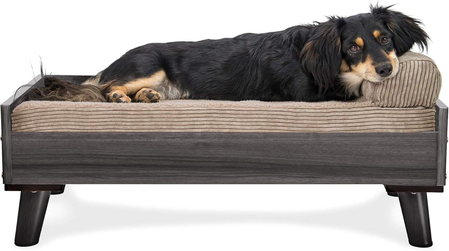 Furhaven Elevated Dog Bed Frame for Medium Dog Beds - Gray Wash