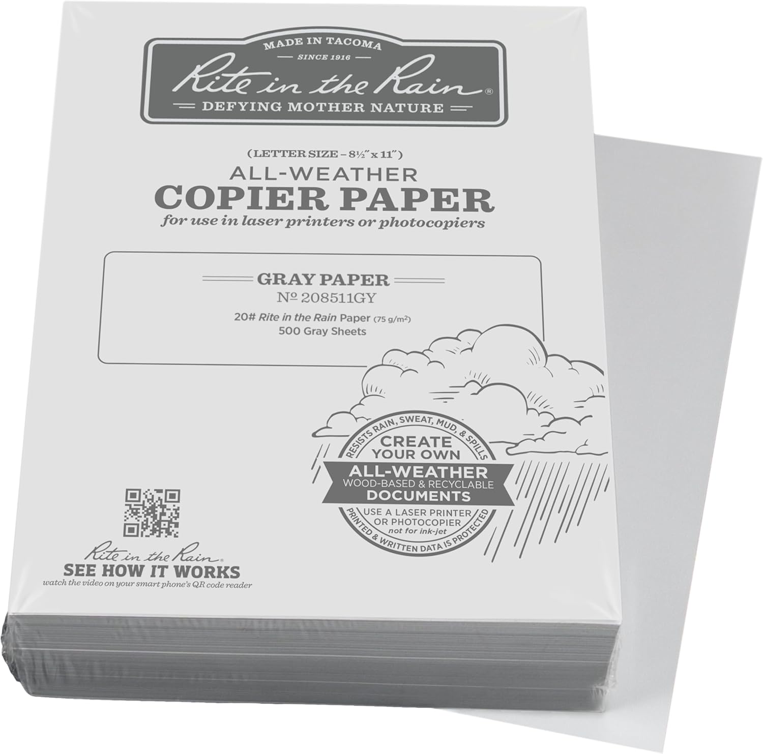 Rite in the Rain Weatherproof Copier Paper for All Conditions