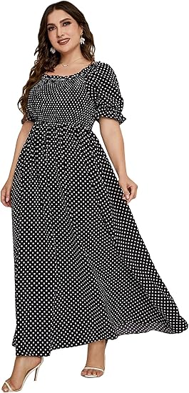 MakeMeChic Women's Plus Size Boho Casual Dress for Every Occasion