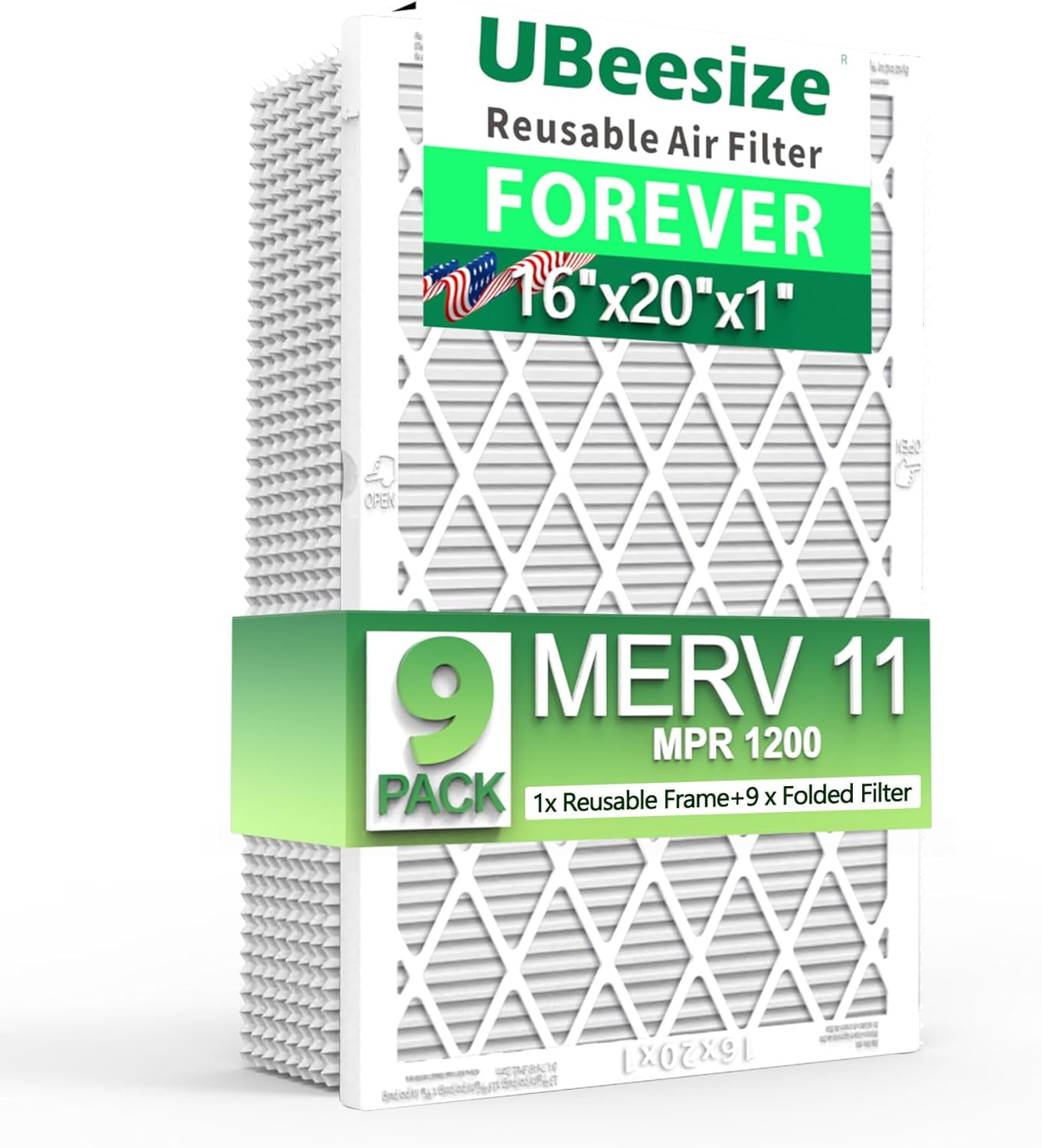 UBeesize Air Filter 16x20x1 MERV 11 for Cleaner Air Quality