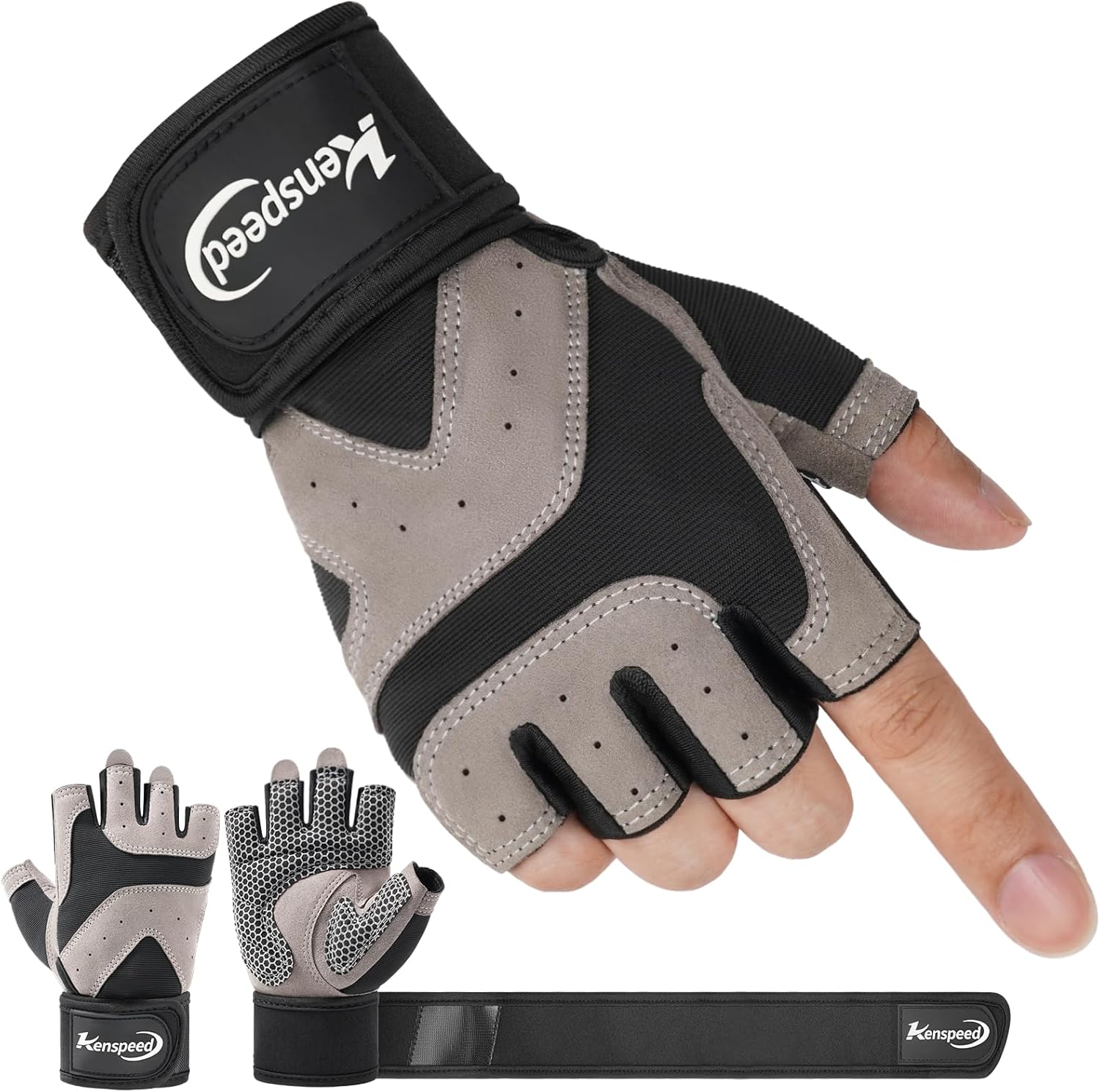 Kenspeed Gym Gloves: Full Palm Protection & Wrist Support