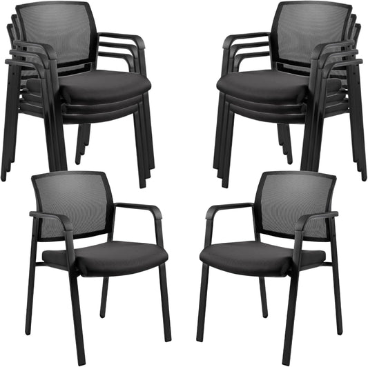 CLATINA Mesh Back Stacking Arm Chairs for Office and School
