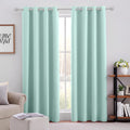 Aqua Blackout Curtains 52 x 84 in 2 Panels Set - Room Darkening