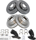 TRQ Front & Rear Brake Pad & Rotor Kit - Direct Fit OE Replacement