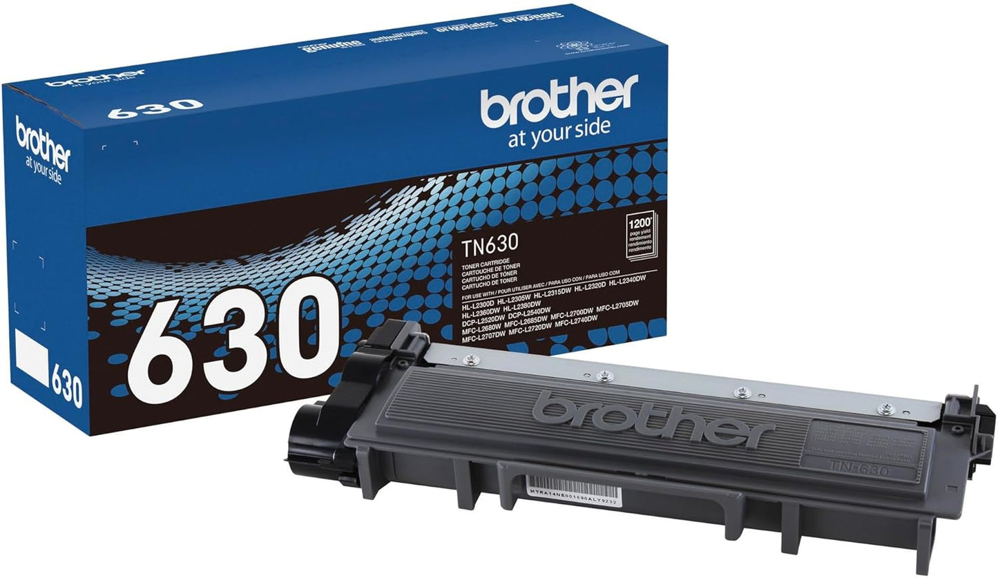 Brother Genuine TN630 Toner: 1,200 Page Yield