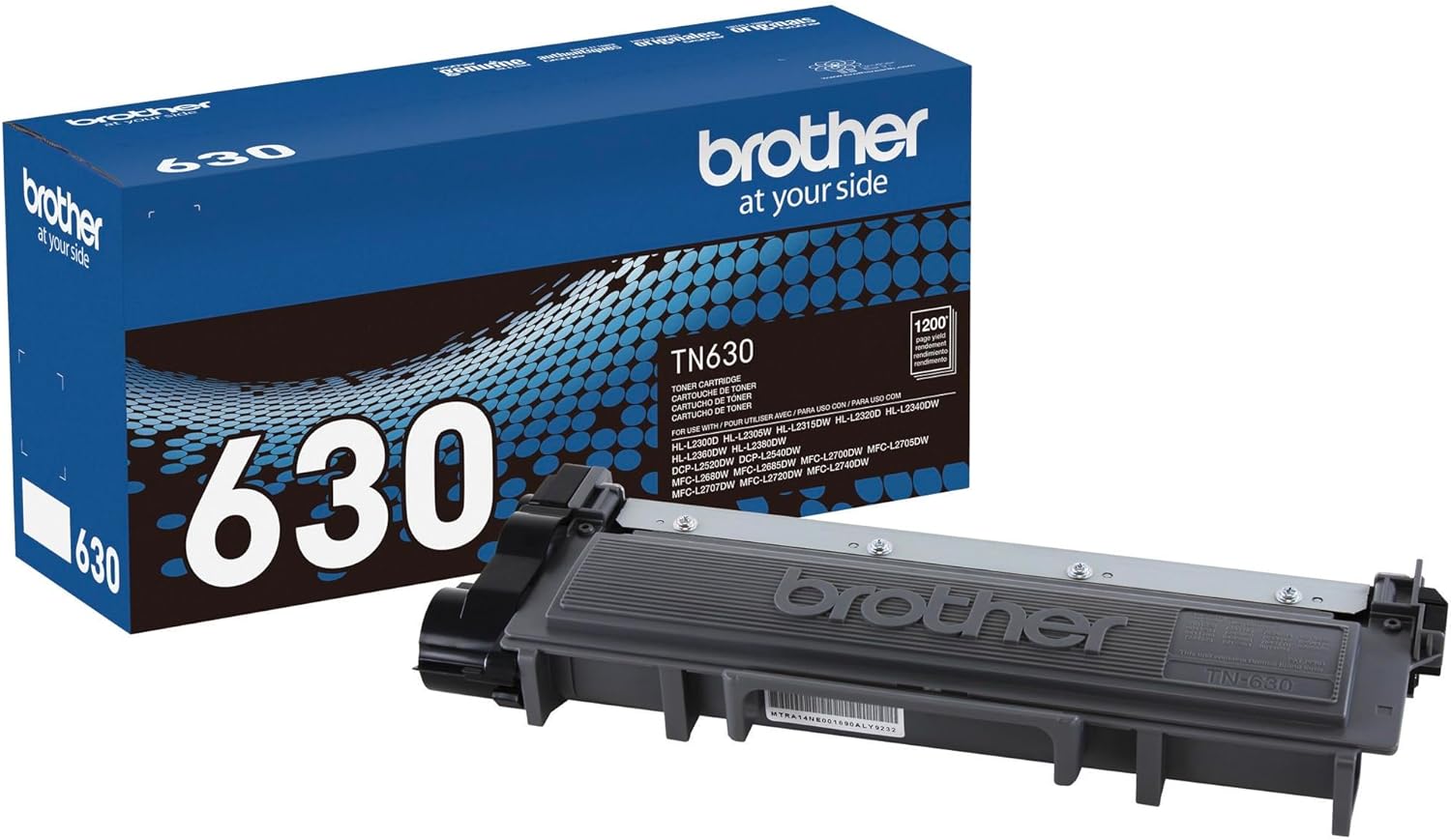 Brother Genuine TN630 Toner: 1,200 Page Yield