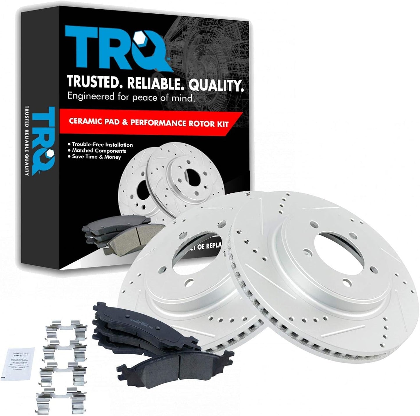TRQ Front Performance Brake Pad & Rotor Kit for Ford Explorer