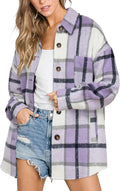 Beaully Plaid Shacket Jacket for Women - Cozy Layering Essential