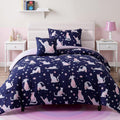 Twin Comforter Set for Girls Twin XL - Cute Cat 3-Piece Bedding