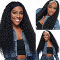 Deep Wave Headband Wig Human Hair 20 Inch for Black Women