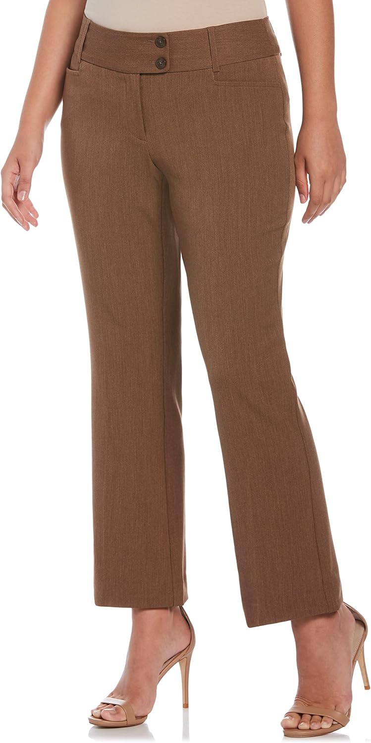 Rafaella Women's Curvy Fit Bootcut Dress Pants with Pockets