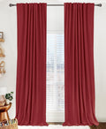 100% Blackout Shield Blackout Curtains 50 in x 96 in Red - Total