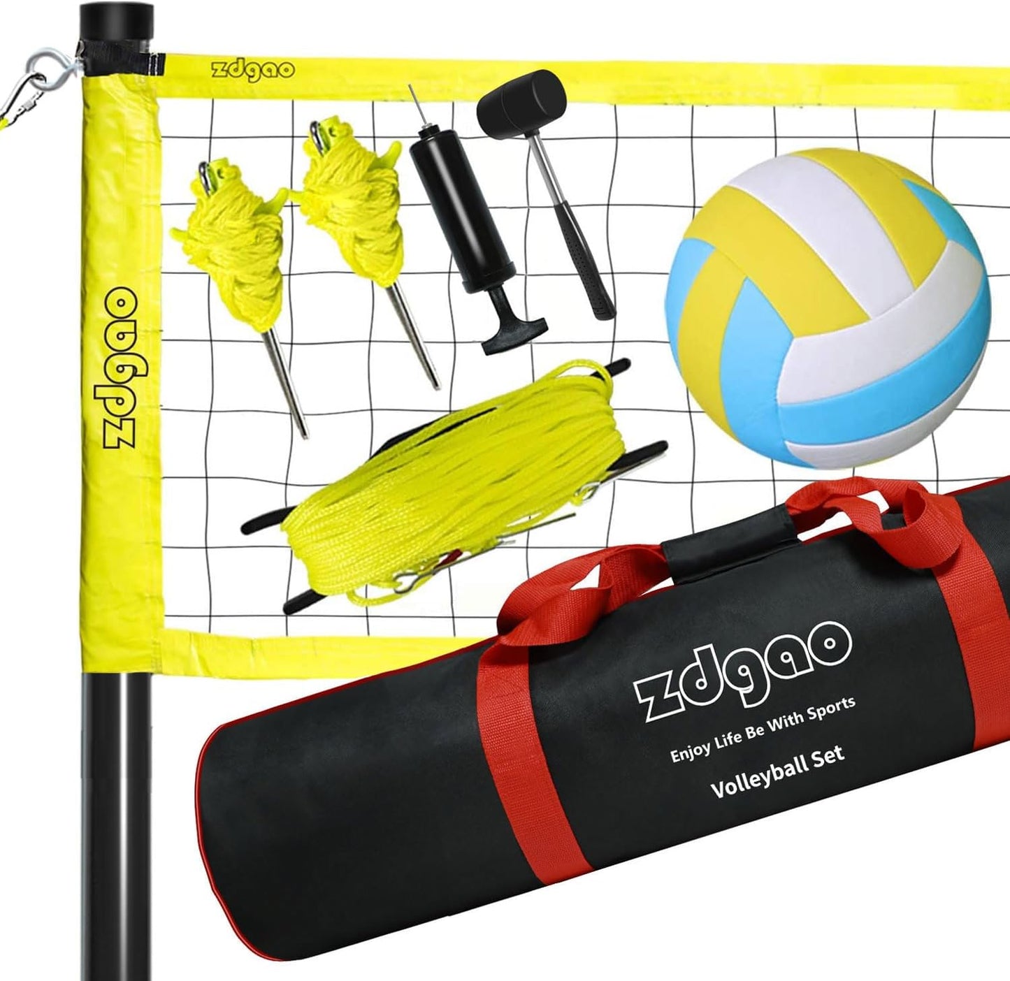 Outdoor Portable Volleyball Net System for Backyard Fun