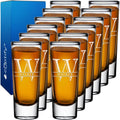 Personalized Shot Glasses Set of 12 Custom 2 oz Cordial Glasses