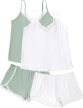Women's Soft Lingerie Sleepwear Set with Cami and Shorts by Ekouaer
