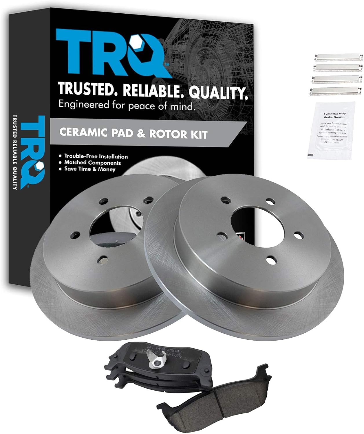 TRQ Rear Brake Pad & Rotor Kit for Ford Expedition & F-150