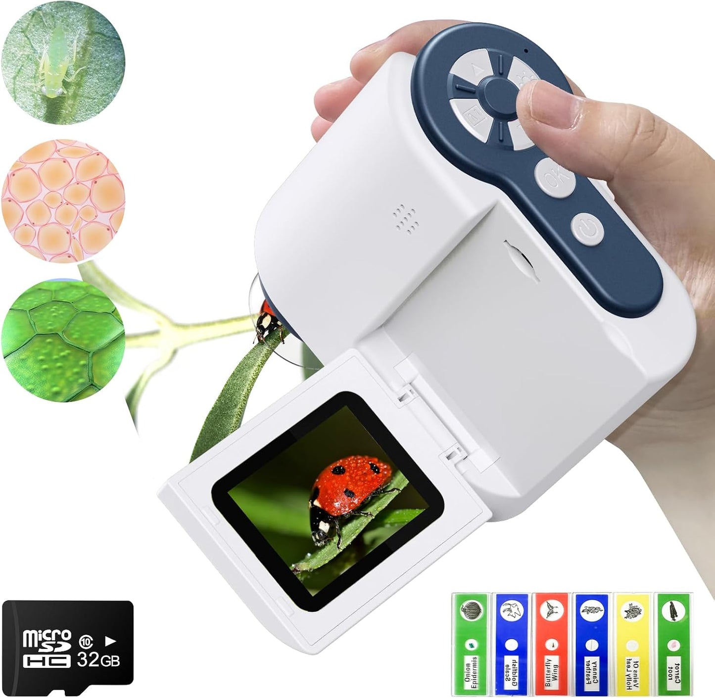Digital Microscope with 2ft' LCD Screen for Kids and Adults