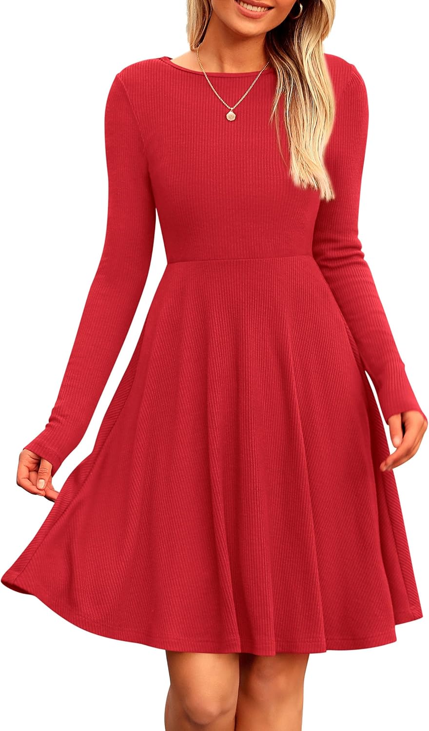 PRETTYGARDEN Women's Fall Short Dress for Casual Elegance