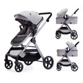 2 in 1 Baby Stroller Convertible Pram for Newborn to 36 Months - Grey