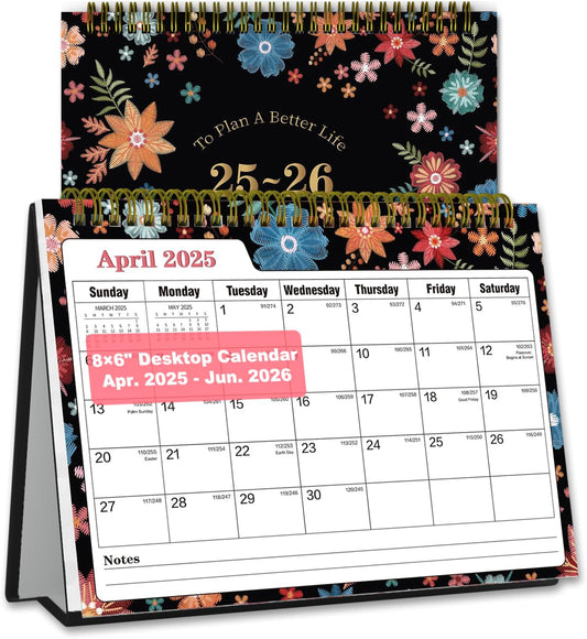 2025-2026 Standing Desk Calendar: Monthly To Do List Planner