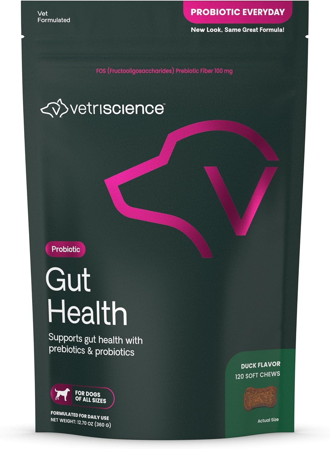 VetriScience Gut Health Chews for Dogs - Probiotic Digestive Aid