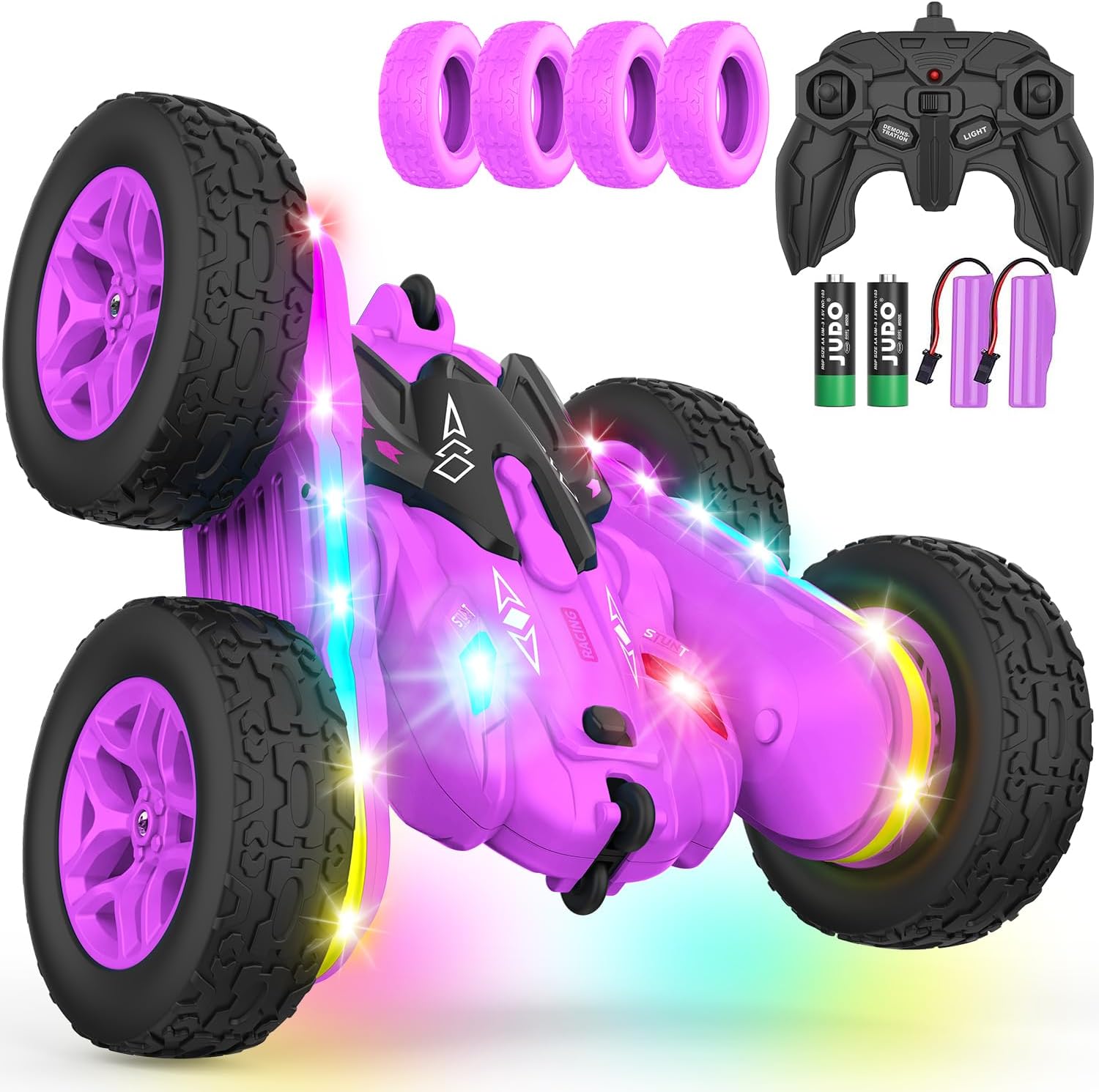Remote Control Car with Strip Lights for Thrilling Stunts