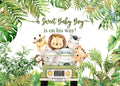 Avezano Pink Safari Baby Shower Backdrop for Girl Jungle Theme