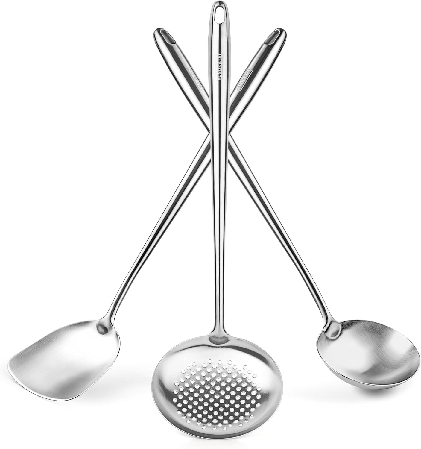 Yosukata 17in Wok Utensils Set - Stainless Steel Cooking Tools