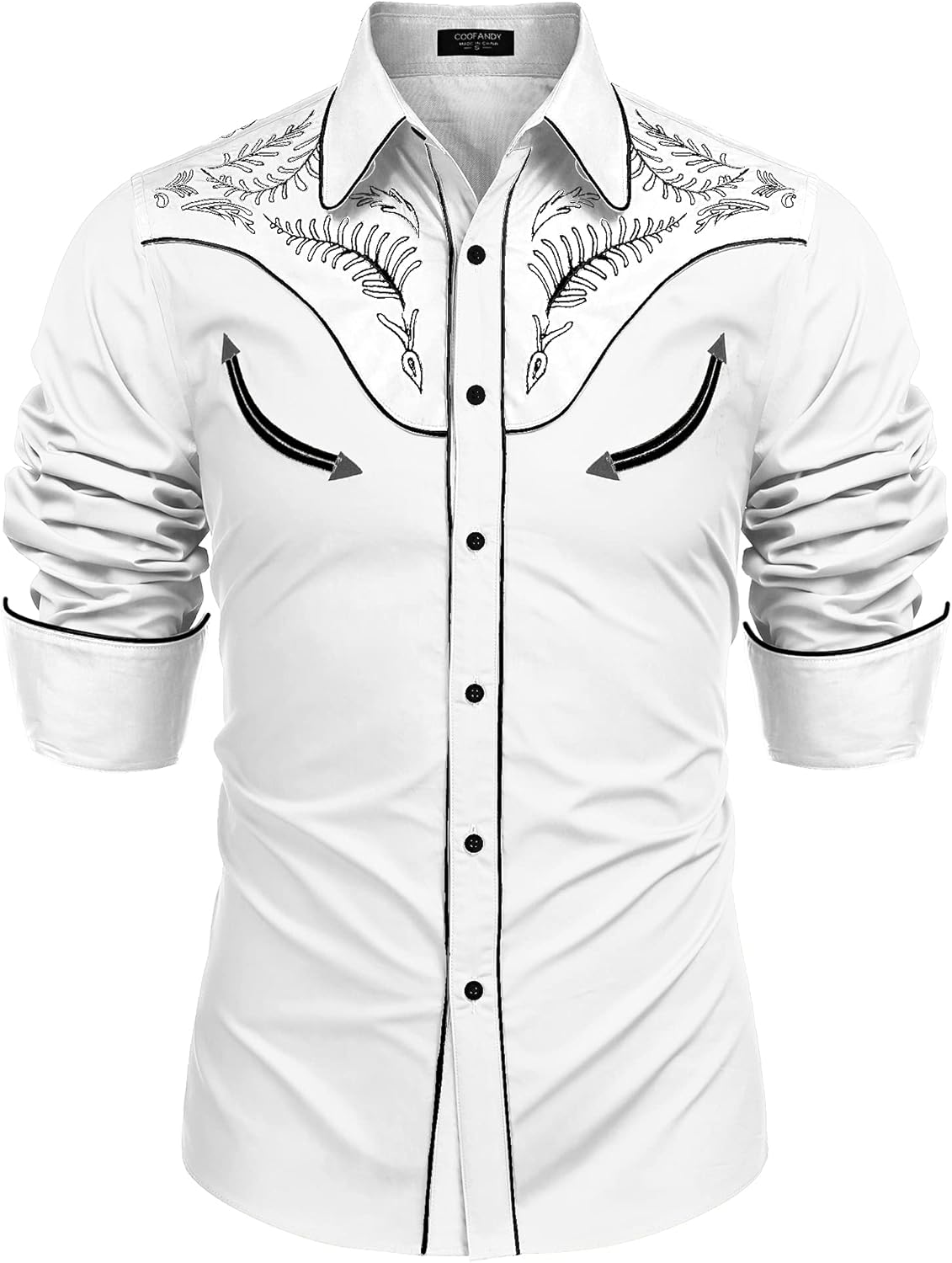 COOFANDY Men's Western Cowboy Shirt for Stylish Occasions