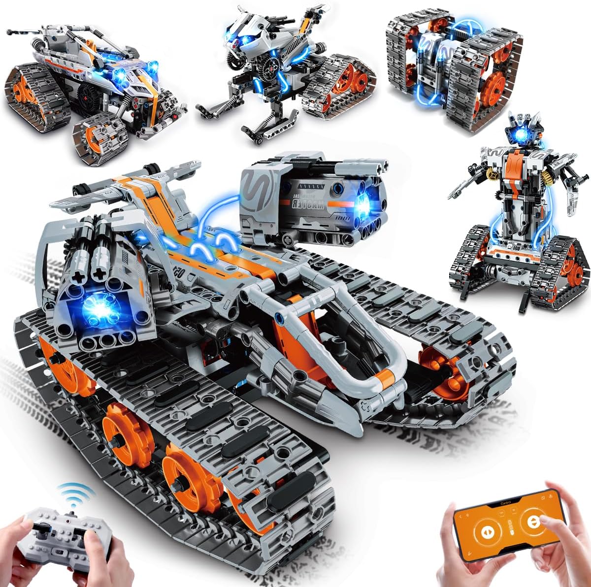 5-in-1 Building Toys with LED Light for Kids Ages 6-12