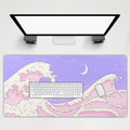Pink Purple Japanese Anime Gaming Mouse Pad 3XL - Large Desk Mat