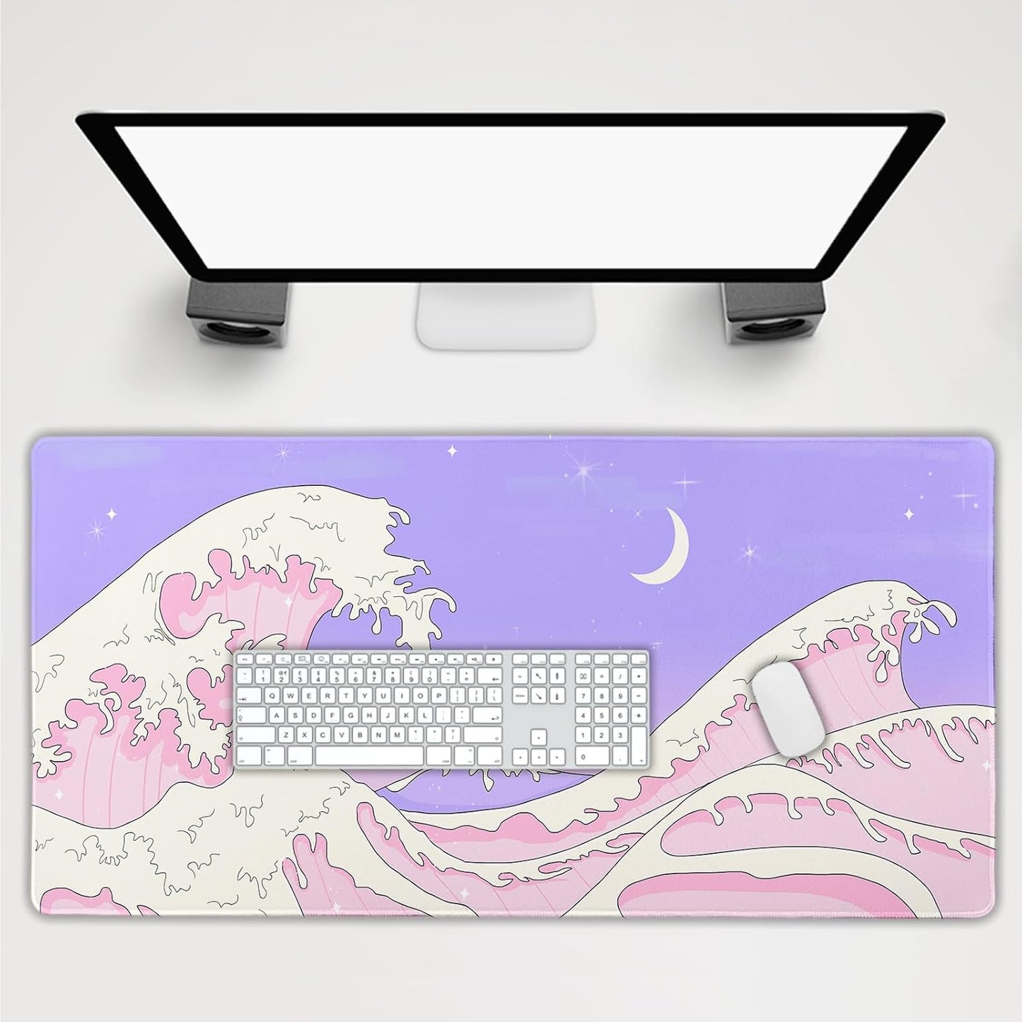 Pink Purple Japanese Anime Gaming Mouse Pad 3XL for Desk