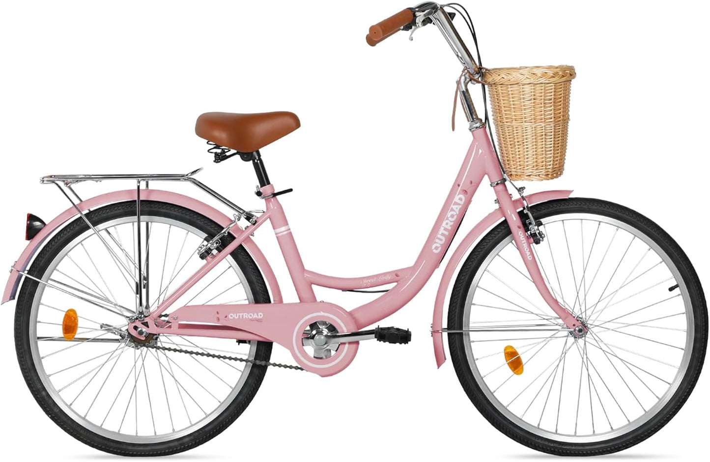 Beach Cruiser Bike for Adult with Rattan Basket and Comfort