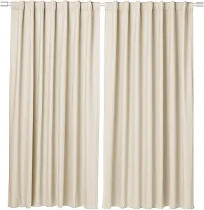 Room Darkening Blackout Window Curtains 52in x 63in Beige