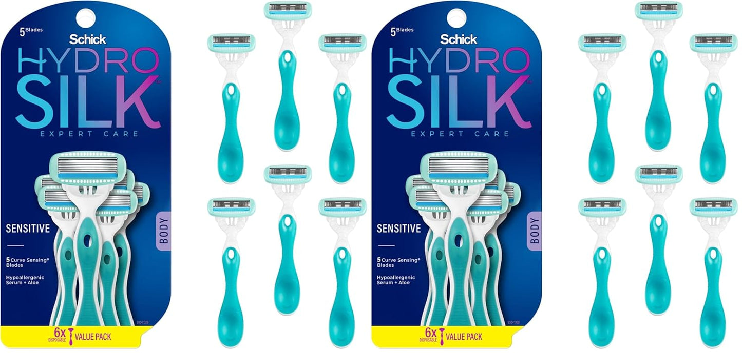 Schick Hydro Silk Sensitive Skin Disposable Razors for Women