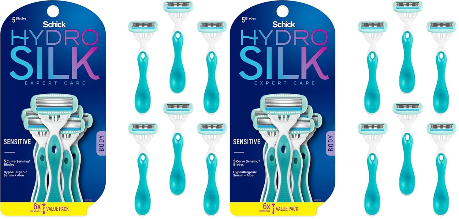 Schick Hydro Silk Sensitive Skin Disposable Razors for Women